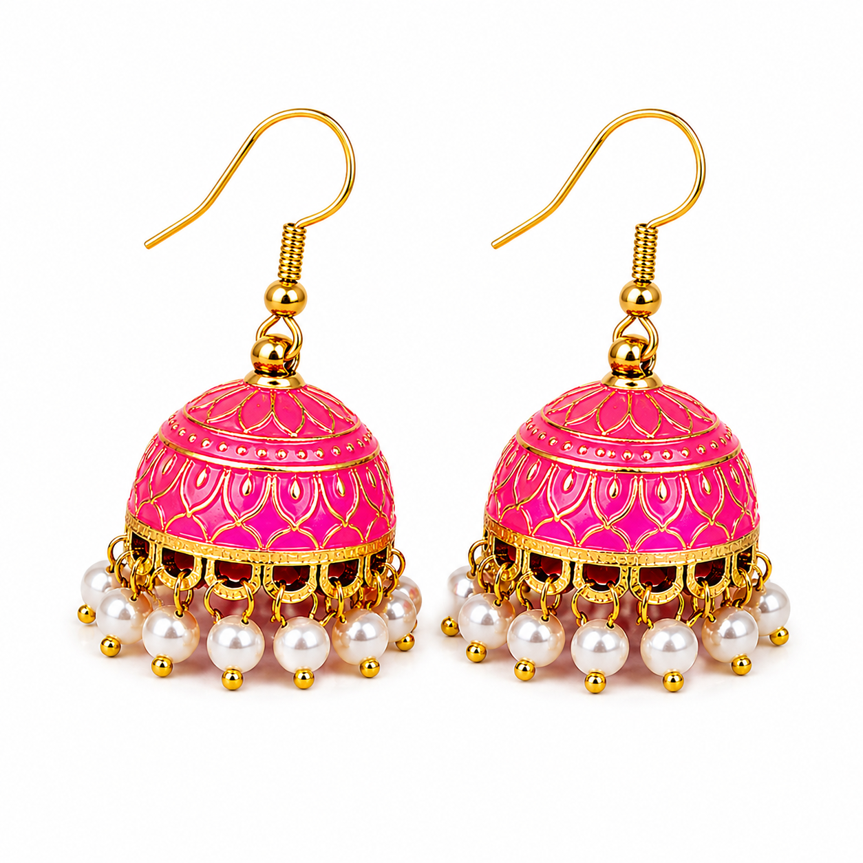 Colourful Light Jhumka Earrings