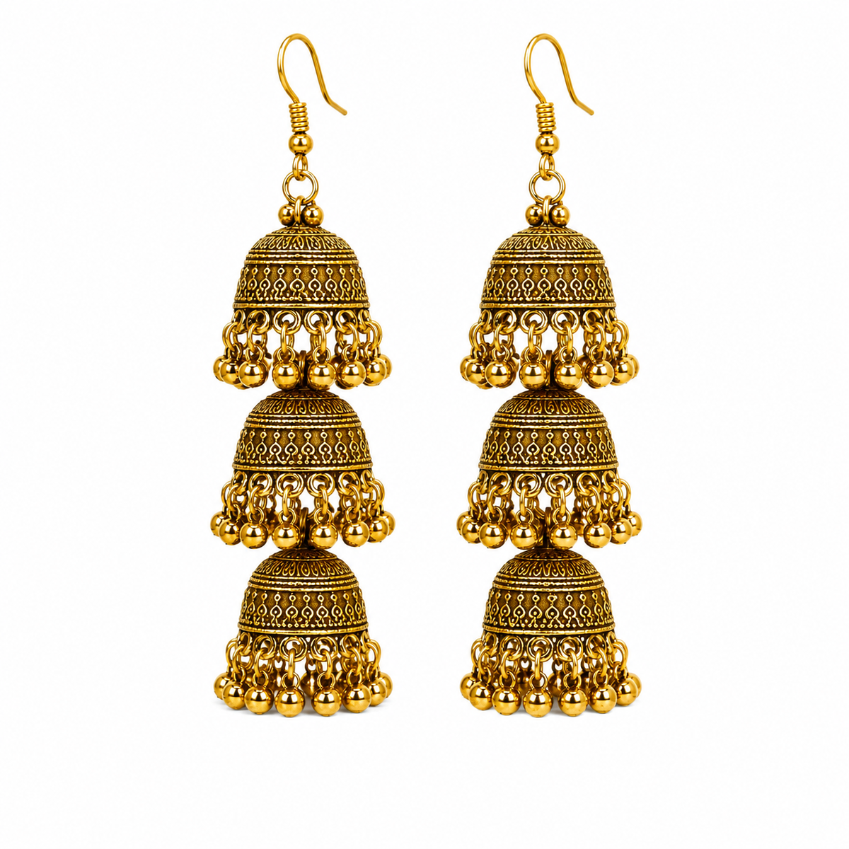 Layered Heavy Jhumka Earrings