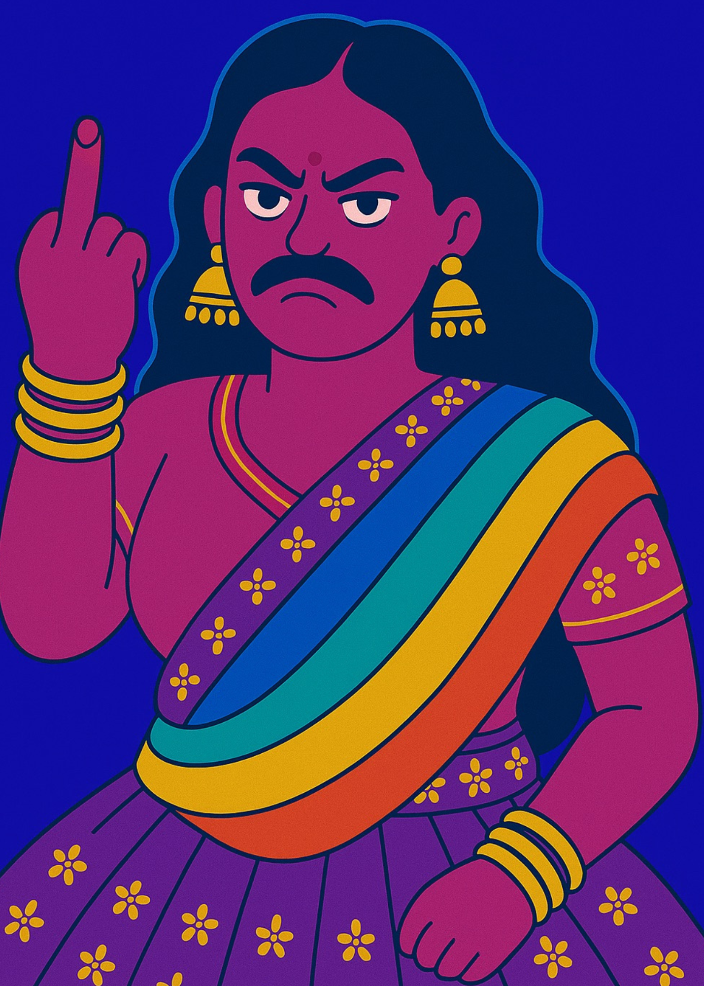 Mad Mona Postcard